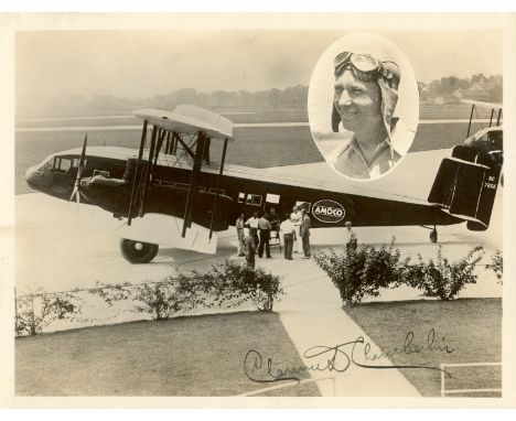 CHAMBERLIN CLARENCE: (1893-1976) American Aviator. In 1927 Chamberlin took up the challenge of completing a solo non-stop fli