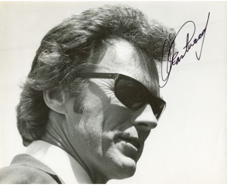 EASTWOOD CLINT: (1930- ) American Actor & Film Director. Academy Award winner. A good signed 10 x 8 photograph by Eastwood. T