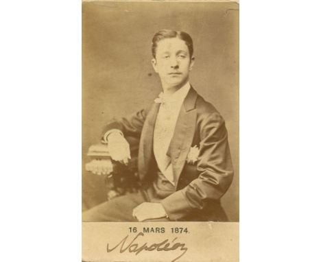 NAPOLEON IV: (1856-1879) Prince Imperial, the only child of Emperor Napoleon III and his Empress consort Eugenie de Montijo. 