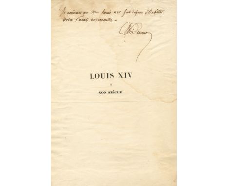 DUMAS ALEXANDRE: Père. (1802-1870) French Writer whose works include The Three Musketeers. A good signed page with unusual st