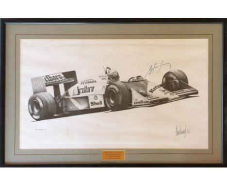 SENNA AYRTON: (1960-1994) Brazilian Motor Racing Driver, Formula One World Champion 1988, 1990 &amp; 1991. An exceptional sig