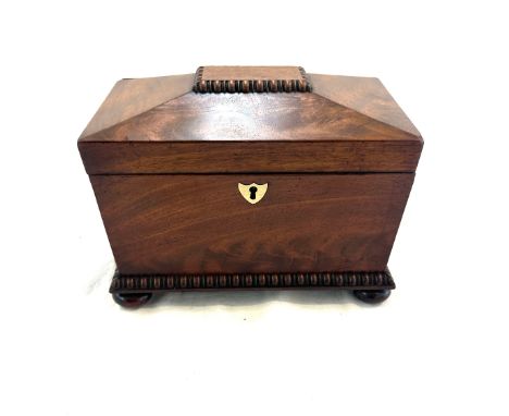 Atique mahogany tea caddy 