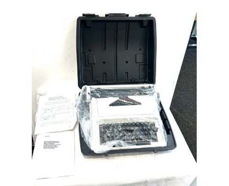 Cased Carina typewriter in box, brand new 