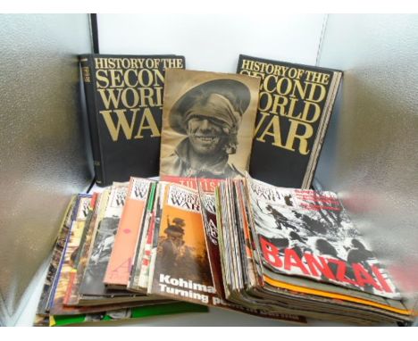 Two bound volumes of 'History of the second World War' A copy of 'The Army at war Tunisia' and 'Purnell's History of the seco