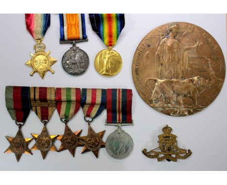 WWI medal group, awarded to 1806 Pte F.N Seaborne 3 Lond.R. including 1914-1915 Star, British War Medal 1914-1918, Victory me