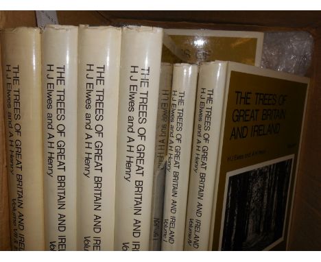 ELWES & HENRY. The Trees of Gt Britain and Ireland, 7 vol., 1969-72 reprint edition, dust jackets, slight shelf wear  