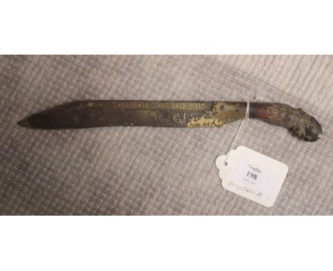 A South East Asian dagger, probably a Ceylonese Sinhalese Piha Kaetta knife, 18th century, 25cm long