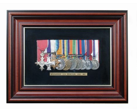 Brigadier C R Britten, OBE, MC, a Military Cross group of ten medals to Brigadier C R Britten, Grenadier Guards comprising OB