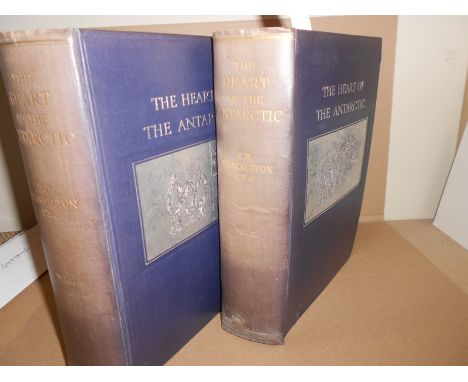 SHACKLETON (Sir Ernest H.) The Heart of the Antarctic, in two volumes first edition London 1909, frontispieces, illustrated w