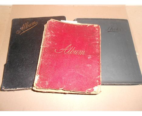 Album of clipped signatures including Queen Victoria, Jerome K Jerome, and others; together with two other albums of theatric