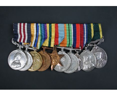 A Military Medal group of ten to 221 Private W Cunnington, Hunts Cyclist Btn and 268479 1/7 R Warwickshire Regiment & 5878256