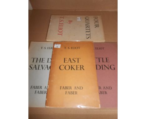 ELIOT (T S) Four Quartets, first edition 1944, dustjacket; with paperback copies of East Coker, The Dry Savages and Little Gi