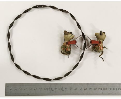 VINTAGE TOY PIGS ON A HOOP