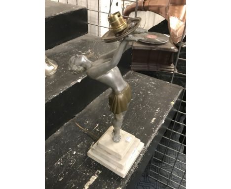 ART DECO FIGURAL TABLE LAMP -38CM