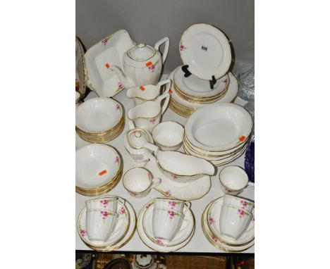 A SPODE ROSETTI DINNER SERVICE  Y8491-L, to include six oval open serving bowls, coffee pot, two milk jugs, twin handled suga