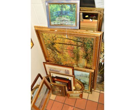 PICTURES AND PRINTS etc to include a limited edition Claude Monet print on a ceramic plaque, produced by Goebel 4279/4999,  a