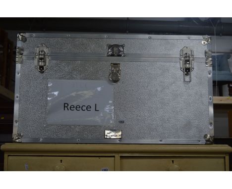 A LOGICLINE ALUMINIUM TRAVELLING TRUNK (the contents of this lot comes from The Abbots Bromley School)