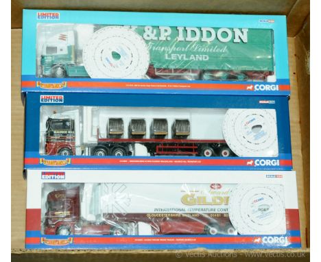 Corgi, a group of 1/50 Scale (Hauliers Of Renown) Truck/Trailer models to include CC12933 Scania Topline Fridge Trailer "Edwa