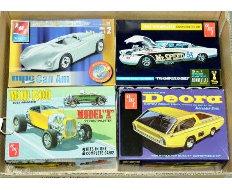 ERTL (AMT) a boxed group of 1:25 scale vehicle kits comprising of Hot Rods, High Performance and similar to include AMT877/12