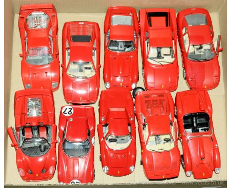 Bburago &amp; Universal Hobbies (only 1 UH model) an unboxed 1:18 scale Ferrari group to include Universal Hobbies 250 GTO "6