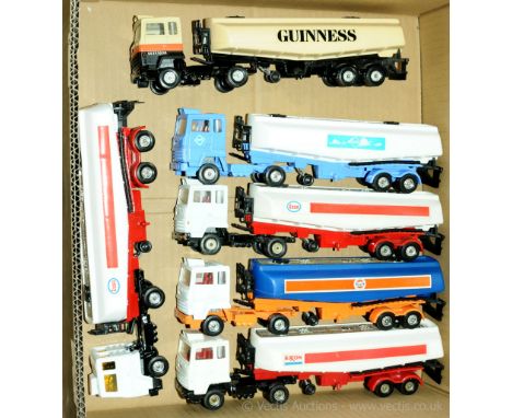Corgi (Major) - an unboxed group comprising of commercial tankers to include Ford Truck "Guinness", Ford Truck "Esso" and oth