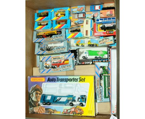 Matchbox, Corgi, Bburago and similar (Mainly Matchbox) a boxed group to include Matchbox "Auto Transporter Set" (incomplete),