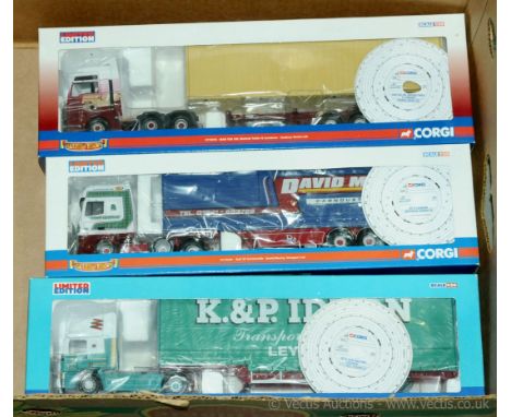 Corgi, a boxed group of 1:50 scale (Hauliers Of Renown) Truck/Trailer models to include CC11912 ERF EC Series Step Frame Curt