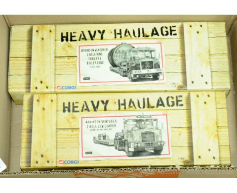 Corgi (Heavy Haulage) - a boxed group of 1:50 Scale model comprising of CC12507 Atkinson Venturer 2 Axle King Trailer &amp; B