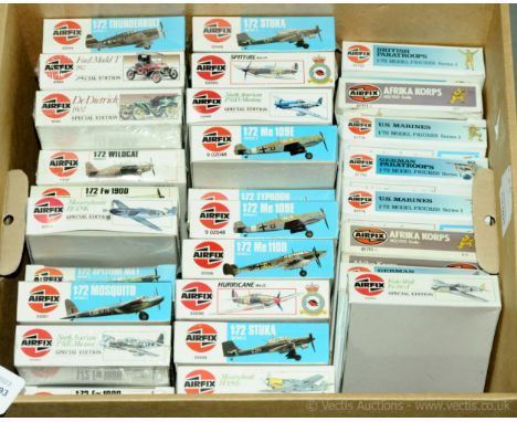 Airfix, a boxed group of 1:72 scale plastic military kits &amp; soldier sets along with 2 vehicle kits to include 02049 Stuka