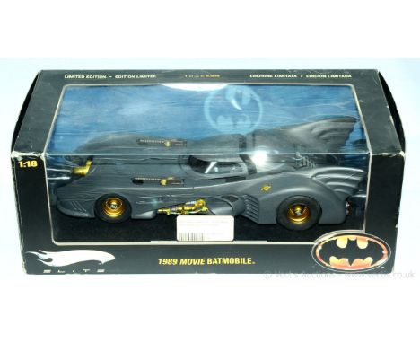 Mattel Hot Wheels - 1:18 Scale R1794 1989 Movie Batmobile limited edition to 9,989 in matt black. Condition is Near Mint (unc