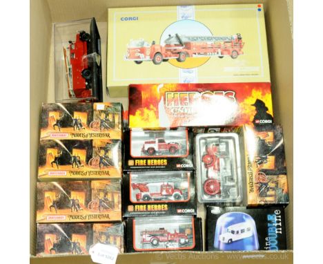 Corgi, Matchbox &amp; similar - a boxed emergency group of mainly fire related models to include Corgi 97324 Aerial Ladder Tr