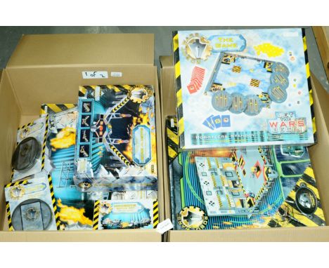 Logistix Retail - a boxed group of robot wars game sets and accessories to include " Minibots Battle Set", "Smash 'N' Crash" 