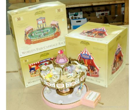 Gold Label Collection "Worlds Fair Collection" a boxed group of animated LED light up decorative models which also plays tune