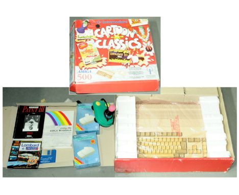 Vintage Gaming, a boxed Commodore Amiga 500. This comes with powerpack in an original outer Cartoon Classics box although the