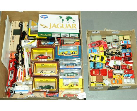 Corgi, Solido, Matchbox &amp; similar - a boxed and unboxed group to include a boxed Solido 1907 Ferrari 365 CTB4, an unboxed