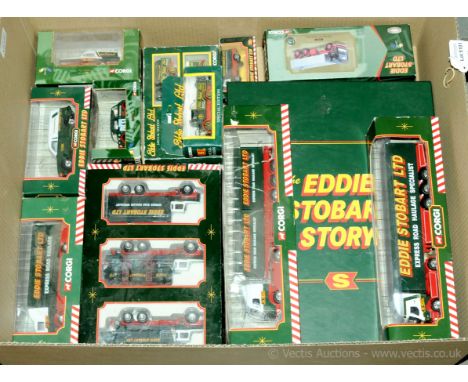 Corgi, a boxed "Eddie Stobart" group to include CC86610 "The Eddie Stobart Story" which comprises of a 1/64 Scale Gold Plated