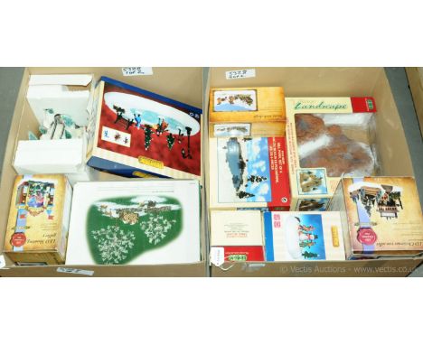 Christmas and similar, a boxed group of static and light up (LED) Christmas decorations/scenery/Dioramas such as LED light up