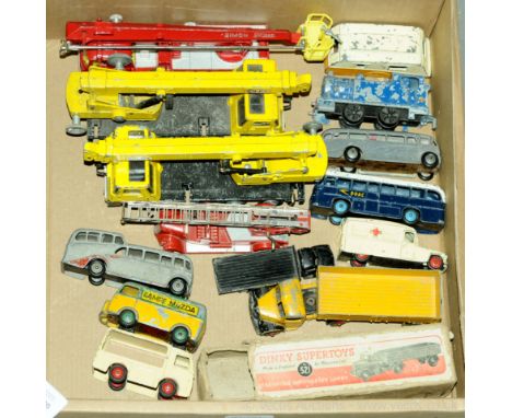 Corgi &amp; Dinky, an unboxed commercial/plant group comprising of heavy plant, busses, emergency vehicles and similar to inc