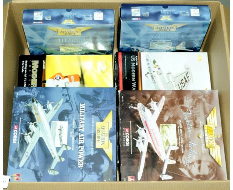 Corgi (Aviation Archive) - a boxed group to include AA34704 Martin RB-57A US "USAF", AA34203 Boeing-Vertol YC-47A Chinook US 
