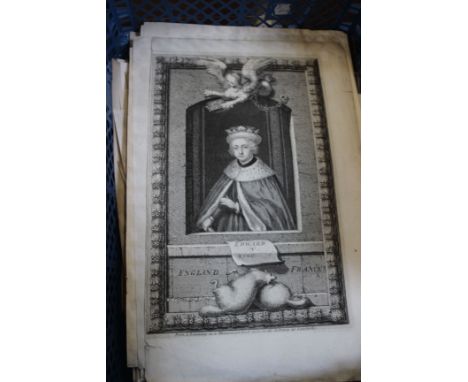 19th Century portrait prints to include Royalty, noteable figures and artists, approx 70+