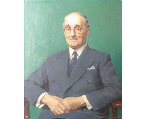 John Whitlock (1913-2008)Portrait of a Gentleman Oil on canvasSigned lower right 75 x 62 cm Artist's Resale Right may apply t