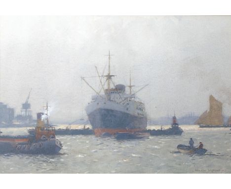 Norman Wilkinson (1878-1971)Galleons ReachWatercolour Signed lower rightLabel verso35 x 52cm Artist's Resale Right may apply 