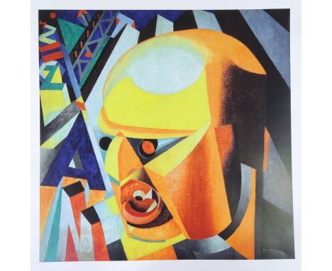 Enrico Prampolini, group of 5 V&A lithographs, portrait of Marinetti, image 19.5" x 19.5", unframedGood condition 