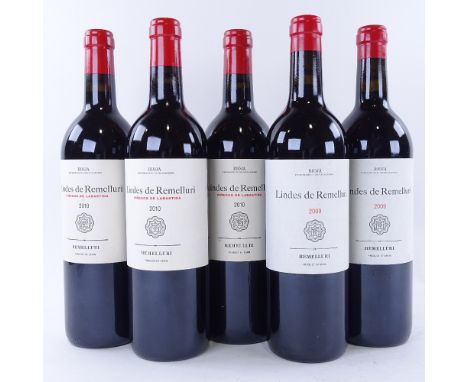 5 bottles of Rioja wine, 2 x 2009 Lindes de Remelluri, Rioja, 3 x 2010 Lindes de Remelluri, Vinedos de Labastida, Rioja, 75cl