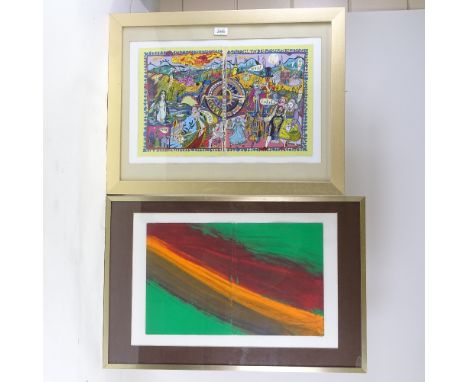 2 book covers designed by Howard Hodgkin and Grayson Perry, sheet size 12.5" x 19.5", framed (2) 