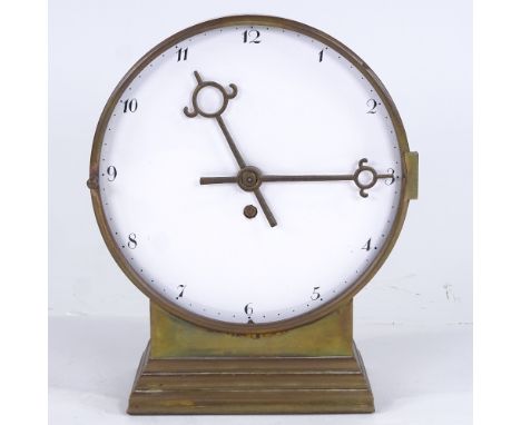 JOSEF HOFFMANN - an Austrian brass-cased table clock, designed before 1928 and executed by the Wiener Werkstatte, referenced 