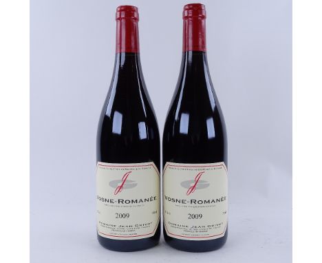 2 bottles of red Burgundy wine, 2009 Jean Grivot, Vosne-Romanee, 75clLots 638 to 678 are bin ends from a large private collec