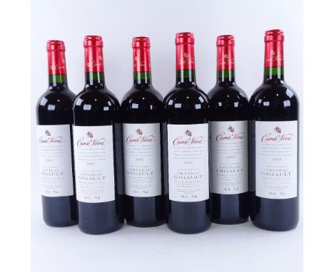 6 bottles of mature red Bordeaux wine, 2005 Chateau Gigault, Cuvee Viva, Cotes de Blaye, 75clLots 638 to 678 are bin ends fro