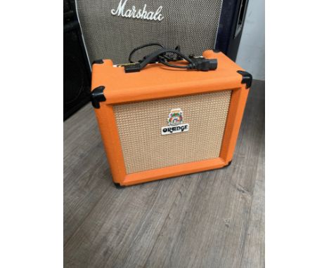 An Orange Crush 15 electric guitar practice amplifier   COLLECTOR'S ELECTRICAL ITEM: Item untested 