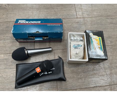 A Marshall SV-1 supervibe electric guitar chorus pedal together with a Shure Prologue &amp; JBL vocal mic (3)   COLLECTOR'S E